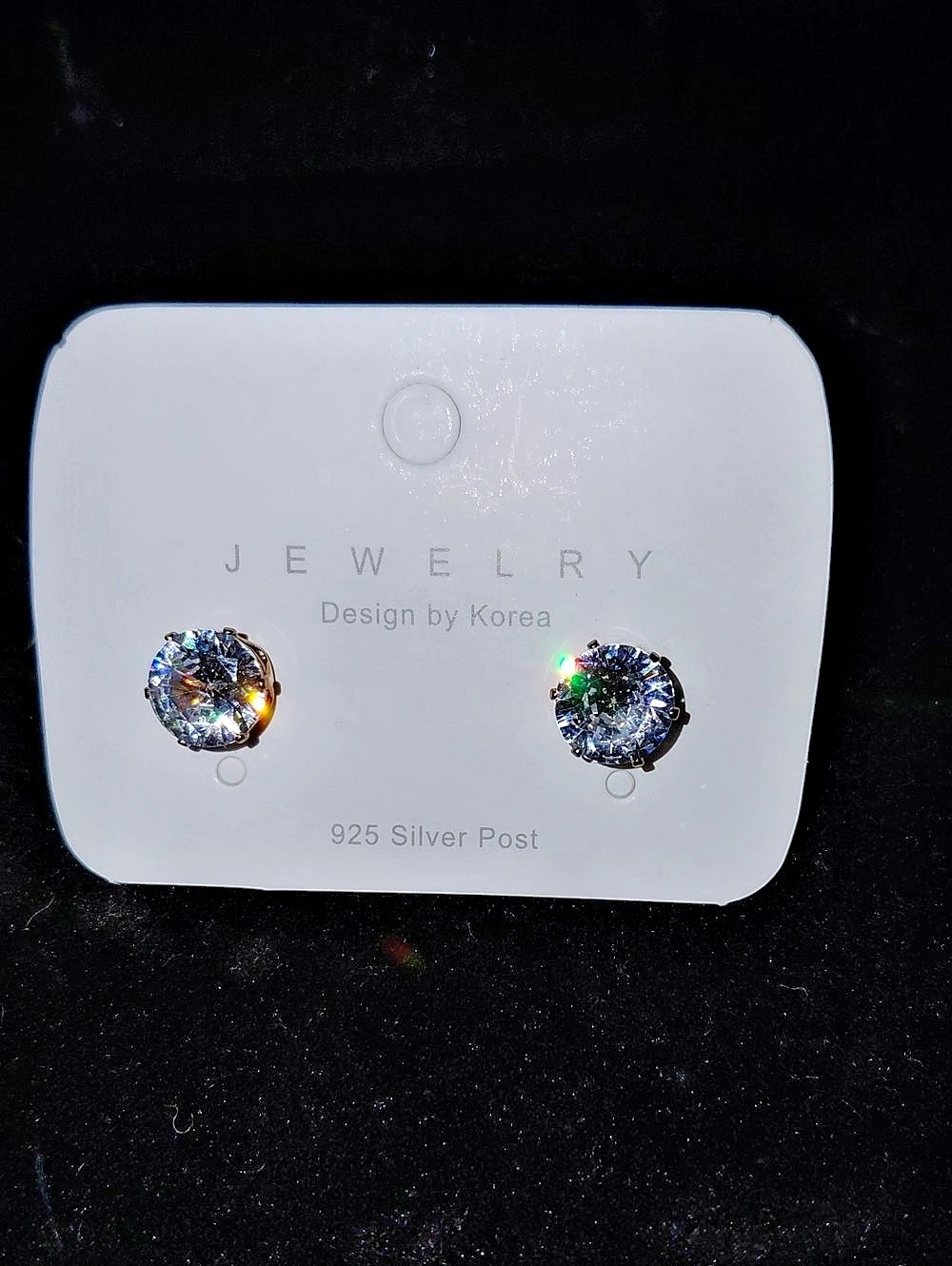 Jewelry Design by Korea Crystal Stud Earrings in Multicolor NWT